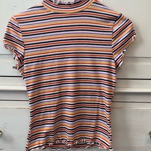 Striped turtle neck